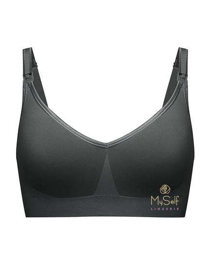 Bravado 1401VBA Black Seamless Nursing Wire Free Bra myselflingerie.com