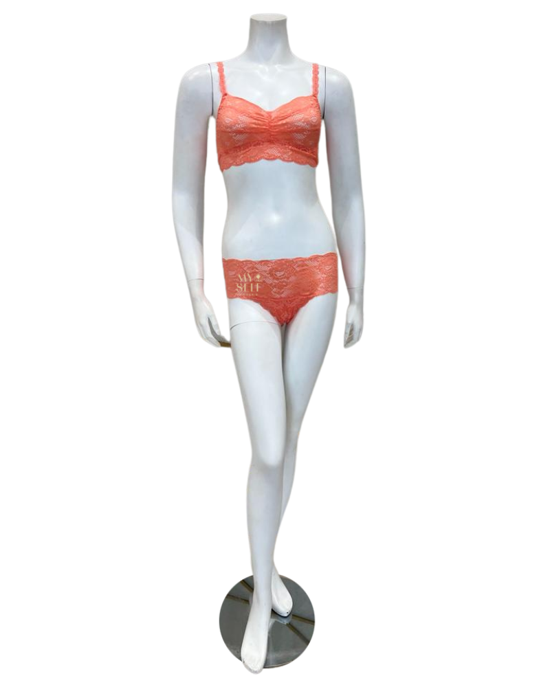 Cosabella NEVER1318 + 07ZL Coral Breeze Petite Bralette & Short Set myselflingerie.com