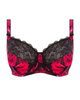 Fantasie FL101501NOR Noir Lucia Red Floral Underwire Bra myselflingerie.com