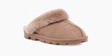 5125 Caribou Clog Suede Slippers with Fur Trim