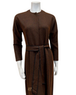 Chicolli FW23MR04 Chocolate/Black Alison Modal Morning Robe myselflingerie.com