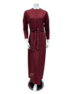 Chicolli FW23MR04 Black/Burgundy Alison Modal Morning Robe myselflingerie.com