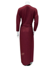 Chicolli FW23MR04 Black/Burgundy Alison Modal Morning Robe myselflingerie.com