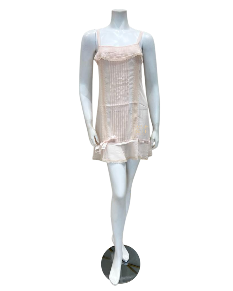 Rya Collection 600 + 601 Blush Anette Lace Chiffon Chemise and Cover Up myselflingerie.com