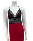 Oh! Zuza 3931 Black Lace Red Pepper Modal Chemise myselflingerie.com
