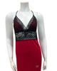 Oh! Zuza 3931 Black Lace Red Pepper Modal Chemise myselflingerie.com