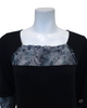 Oh! Zuza 3926 Black Flocked Sheer Lace Modal Nightshirt myselflingerie.com