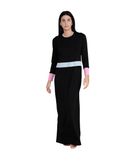 Ellwi Color Block Black Cotton Nursing Nightgown