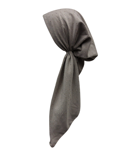 Revaz HS406D Tan Swiss Dots Adjustable Pre-Tied Bandanna with Velvet Grip myselflingerie.com