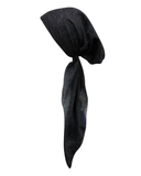 Revaz Black Heathered Lines Adjustable Pre-Tied Bandanna with Velvet Grip