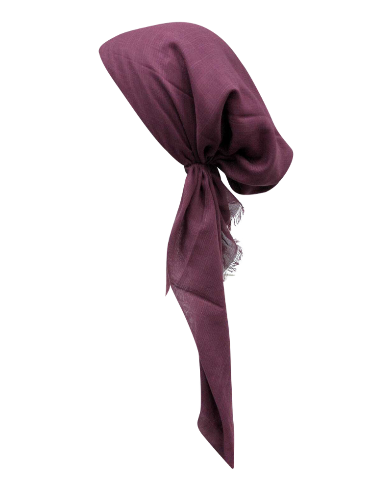 Revaz HS400M Mauve Solid Adjustable Pre-Tied Bandanna with Velvet Grip myselflingerie.com