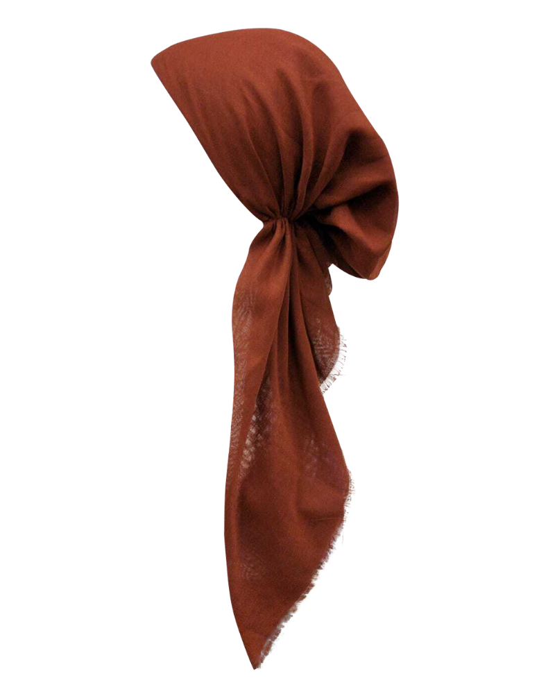 Revaz HS400MO Muted Rust Solid Adjustable Pre-Tied Bandanna with Velvet Grip myselflingerie.com