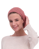 Lizi Headwear Pink Summer Lattice Lined Knit Chenille