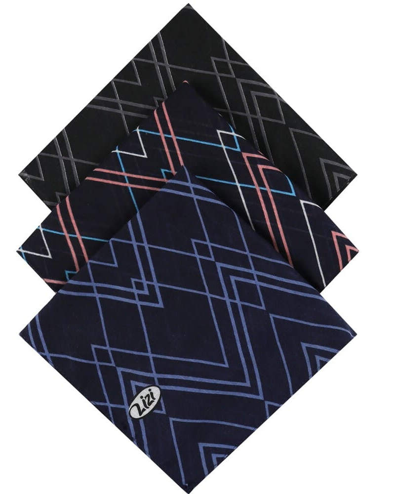 Lizi Headwear OBZZBLGY Black/Grey Zig Zag Open Back Bandanna with Full Grip myselflingerie.com