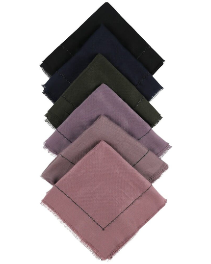 Lizi Headwear SQSHBOMA Mauve Shimmer Border Square Scarf myselflingerie.com