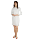 Me Moi CSP503-38 White Bonded Long Sleeve Shell Dress 38
