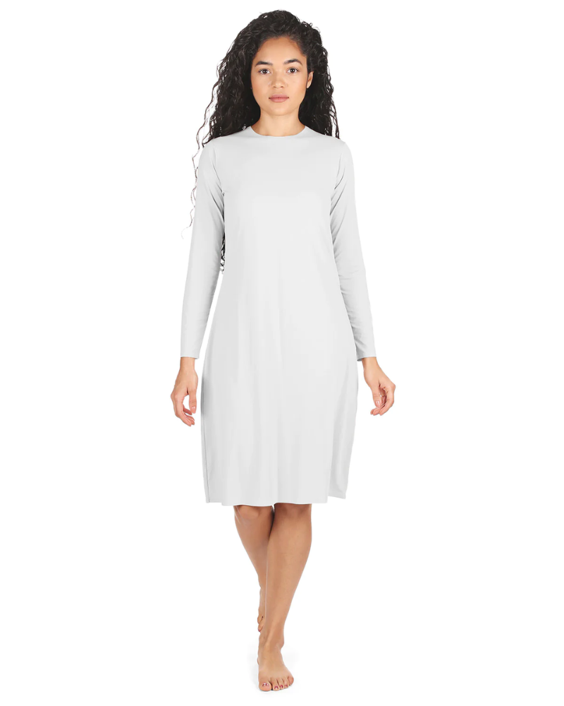 Me Moi CSP503-42 White Bonded Long Sleeve Shell Dress 42