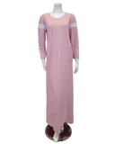 Iora Lingerie 23113C 100% Organic Cotton Pink Sheer Woven Lace Nightgown myselflingerie.com
