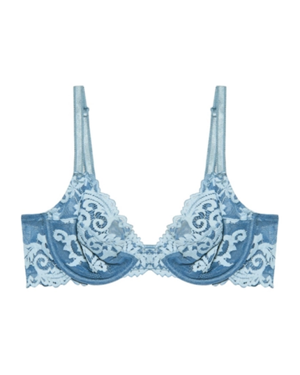 Wacoal 851322 Provincial Blue/Angel Falls Instant Icon Lace Underwire Bra myselflingerie.com