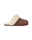 1106872 Scuffette II Espresso Suede Slipper with Fur Trim