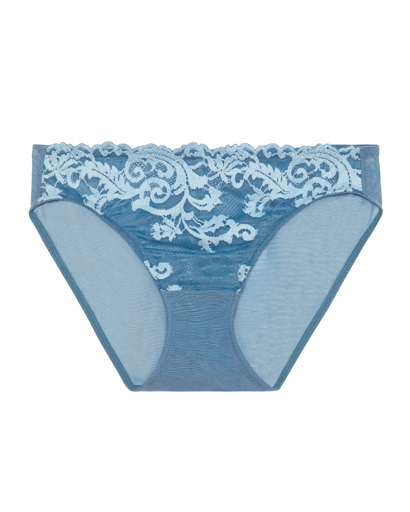 Wacoal 843322 Provincial Blue/Angel Falls Instant Icon Lace Bikini –