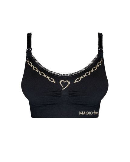 Magic Body Fashion 20FB Black/Latte Fancy Mama Wire Free Nursing Bra