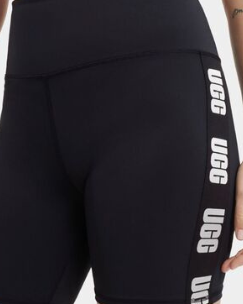UGG 1138670 Tar Hayleigh Logo Biker Short Leggings myselflingerie.com
