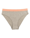 Love Libby 4908 Heather Grey Cotton with Shimmer Elastic Cheeky Bikini myselflingerie.com