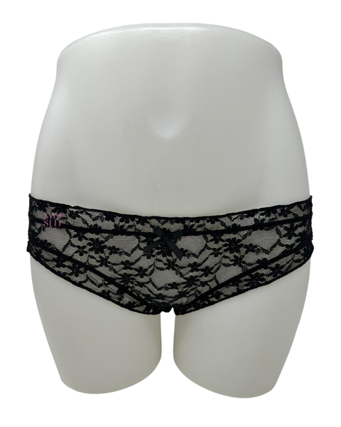 Love Libby K106 Black Lace Bikini with Lettuce Edge Ruffle myselflingerie.com