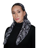 Tie Ur Knot Black Snakeskin Adjustable Pre-Tied Bandanna with Full Grip myselflingerie.com