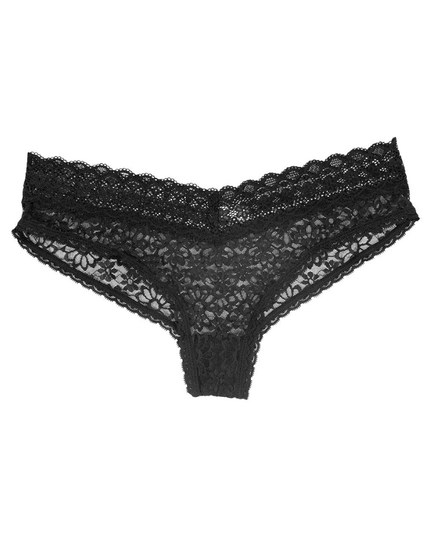 Love Libby C114 Black V-Front Lace Cheeky Bikini myselflingerie.com