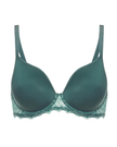 Simone Perele 12A316 Vert Boreal Caresse 3D Plunge Molded Underwire Bra myselflingerie.com