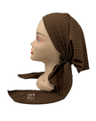 Cherie HRBBW Brown Ribbed Supersoft Pre-Tied Bandanna myselflingerie.com