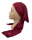 Cherie HRBMU Mulberry Ribbed Supersoft Pre-Tied Bandanna myselflingerie.com