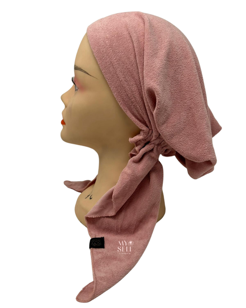 Cherie HTPK Pink Terry Pre-Tied Bandanna myselflingerie.com