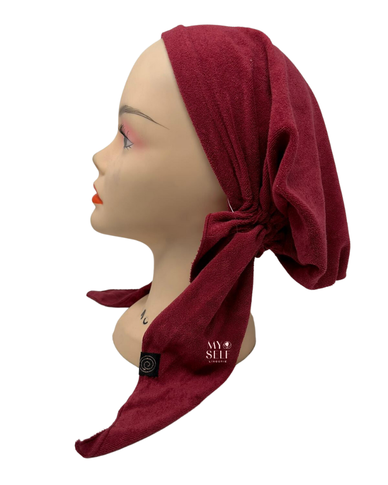 Cherie HTRD Red Terry Pre-Tied Bandanna myselflingerie.com