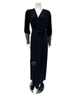 Oh! Zuza 4011 Black Lace Modal Morning Robe myselflingerie.com