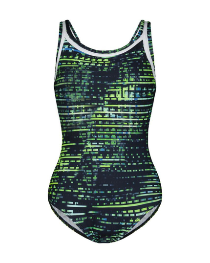 Flamingo BSSNP Neon Print Bathing Suit Slim Fit Removable Cups myselflingerie.com