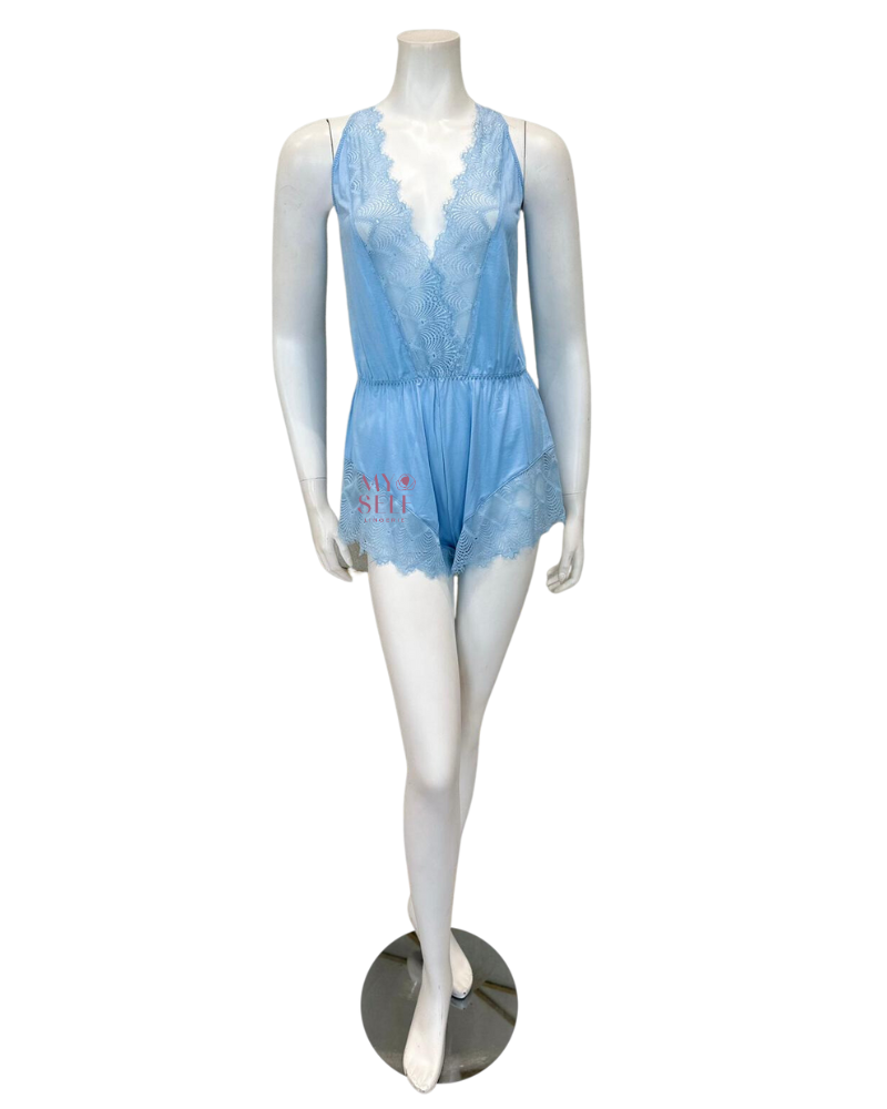 Cosabella ALLSW2211 Aasmani Blue Allure Romper myselflingerie.com