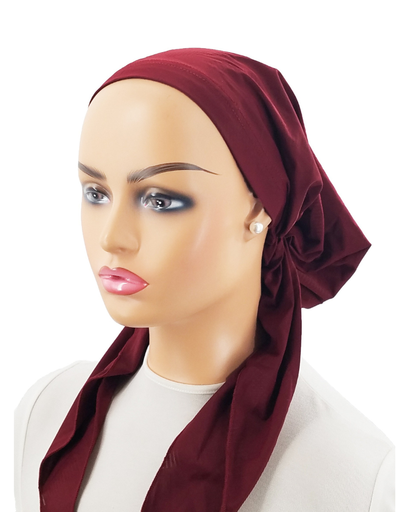 P2163-23 Burgundy Classic Swim Pre-Tied Bandanna