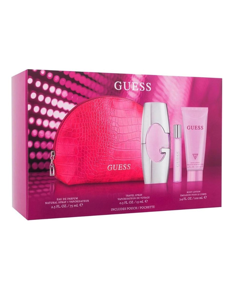 Guess Perfume, Lotion & Mini Perfume Set with Pouch –