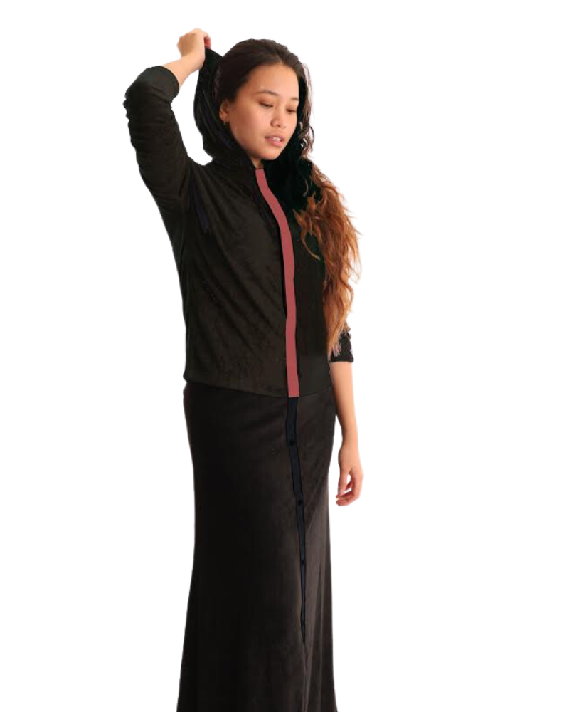 Mode Everyday SP4035-23 Black Terry Hoodie myselflingerie.com