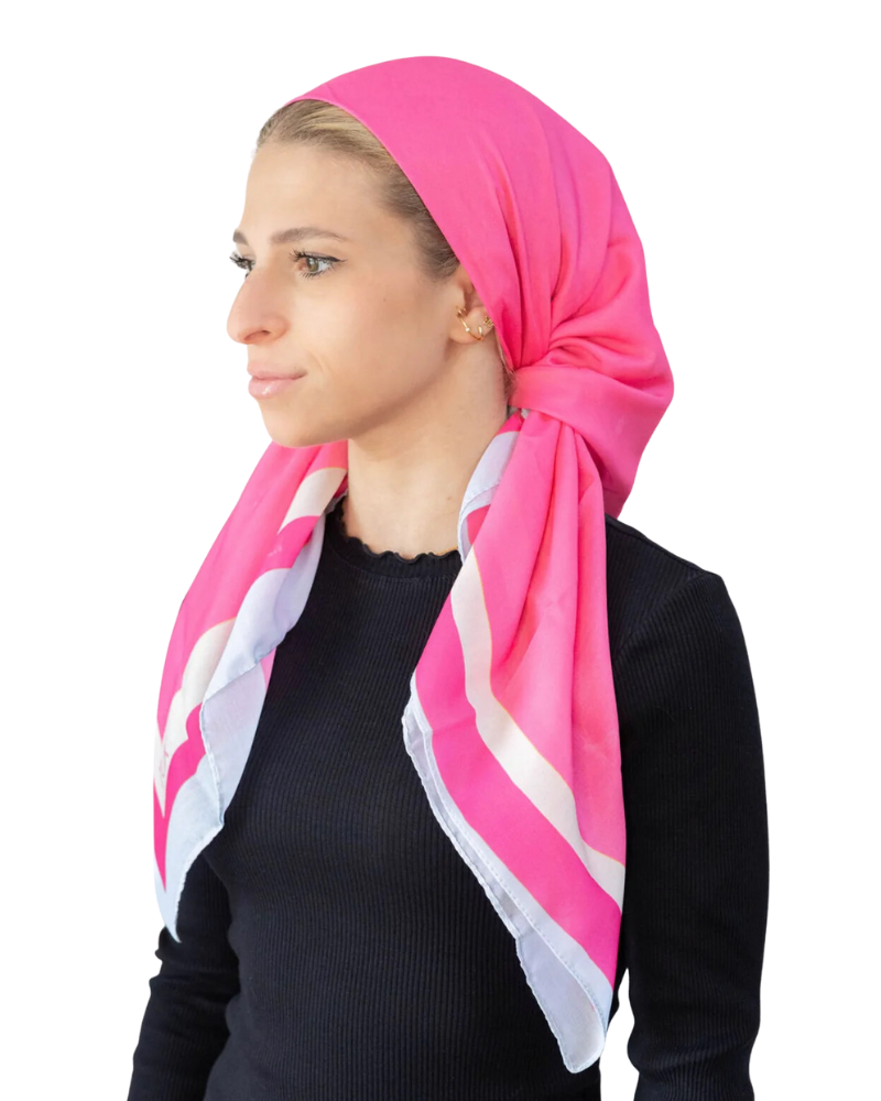 Tie Ur Knot Pretty in Pink Adjustable Pre-Tied Bandanna with Full Grip myselflingerie.com