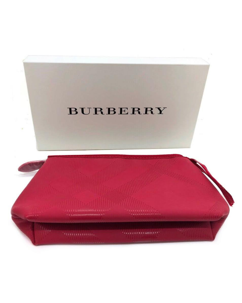 Burberry Red Small Zippered Pouch in Gift Box
