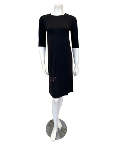BASICbar BBBKLSC Black Long Sleeves Slip Dress / Classic Length myselflingerie.com