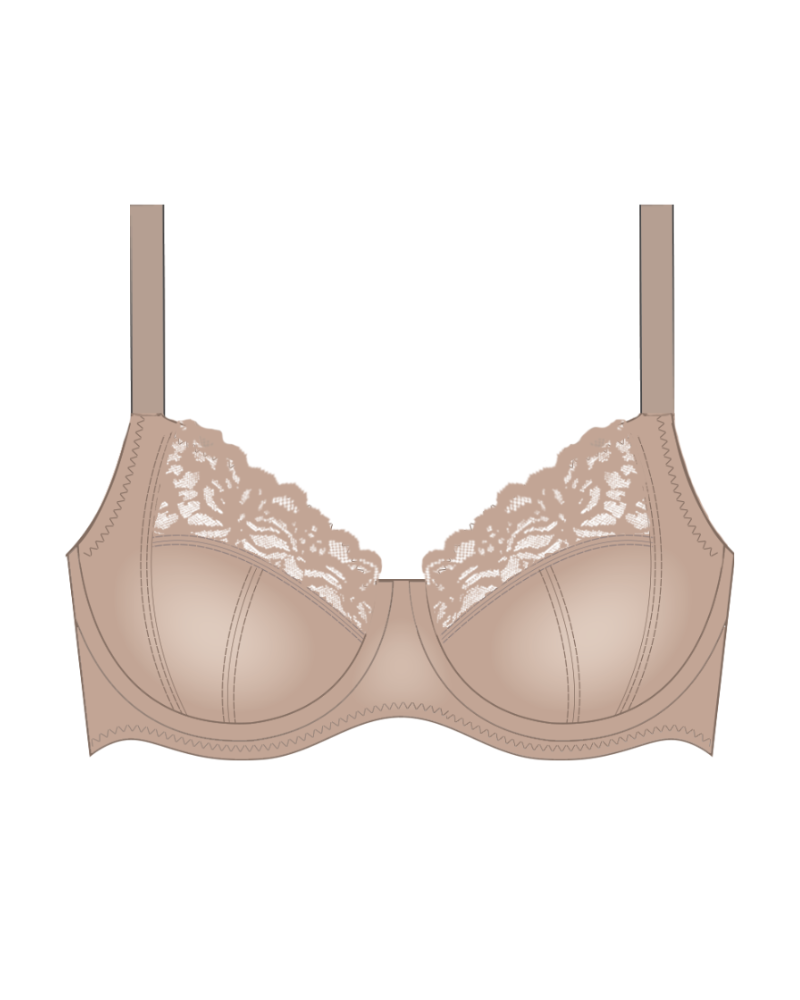 Gemsli BR0018 Sand Classic Cut & Sew Underwire Bra myselflingerie.com