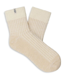 UGG White Aidy Sparkle Cozy Quarter Socks