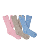 UGG Rib Knit Slouchy Crew Socks 3 Pack Gift Set