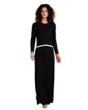 Ellwi Color Pop Black Cotton Nursing Nightgown