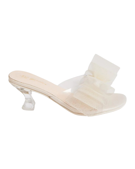 Rya Collection S05 Ivory Bow Heel Slipper myselflingerie.com
